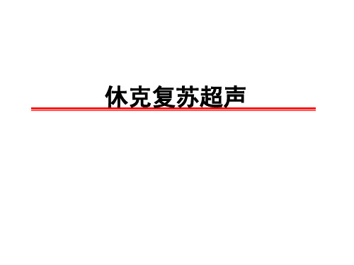 2014-重症超声的临床应用