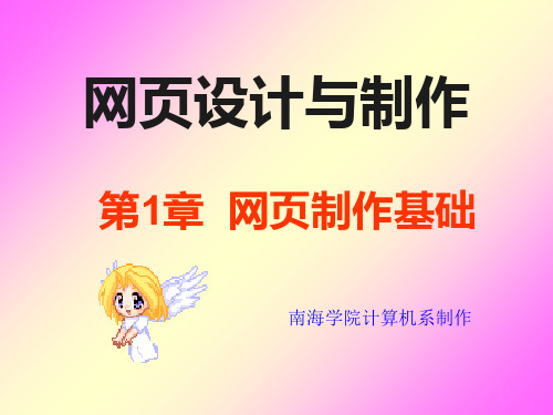 网页设计与制作第一章网页制作基础1