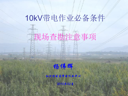 2、10kV带电作业必备条件(现场查勘注意事项)--曹博文