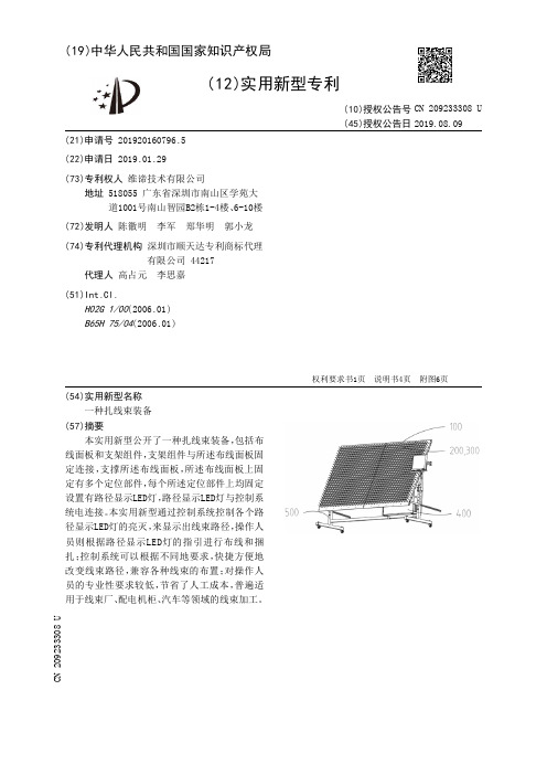 【CN209233308U】一种扎线束装备【专利】