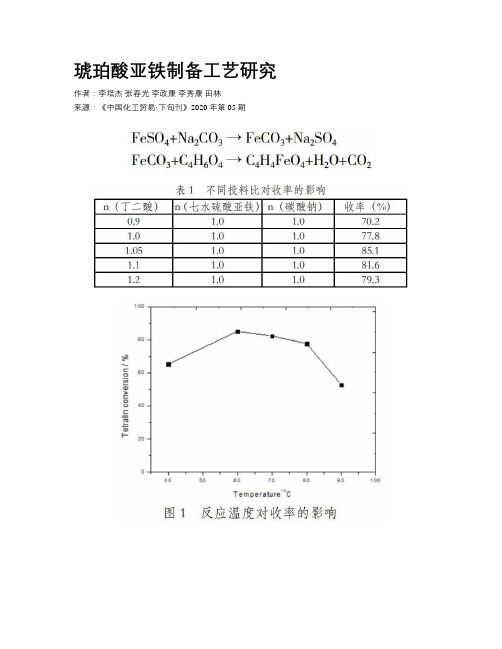 琥珀酸亚铁制备工艺研究