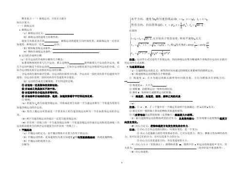 曲线运动知识整理