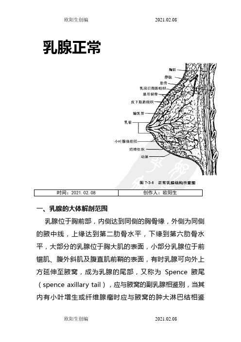 乳腺正常解剖组胚结构之欧阳生创编