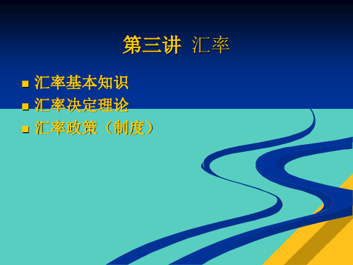 汇率基本知识与决定理论(ppt 85页)