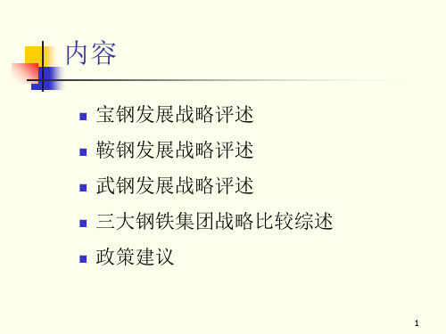 宝钢、鞍钢、武钢战略评述-43页文档资料