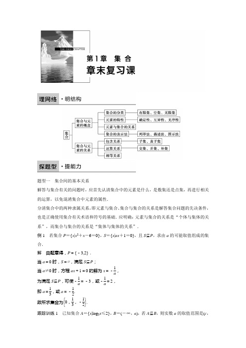 高一数学必修一 第1章 集合  章末复习课