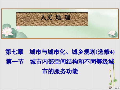 高考地理总复习城市内部空间结构和不同等级城市的服务功能