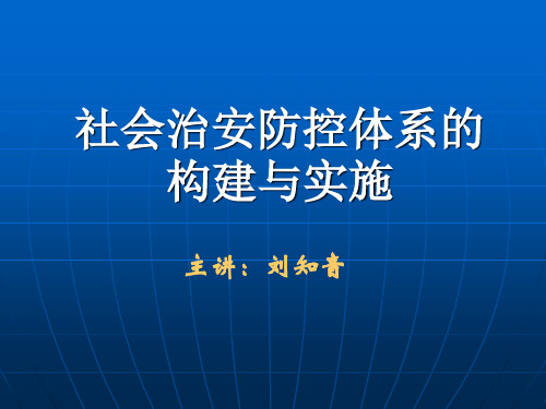 社会治安防控体系的构建与实施