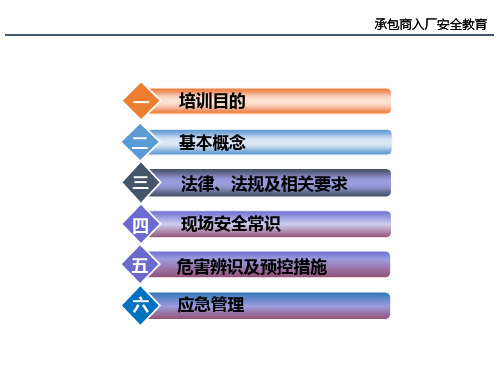 承包商入厂通用安全教育