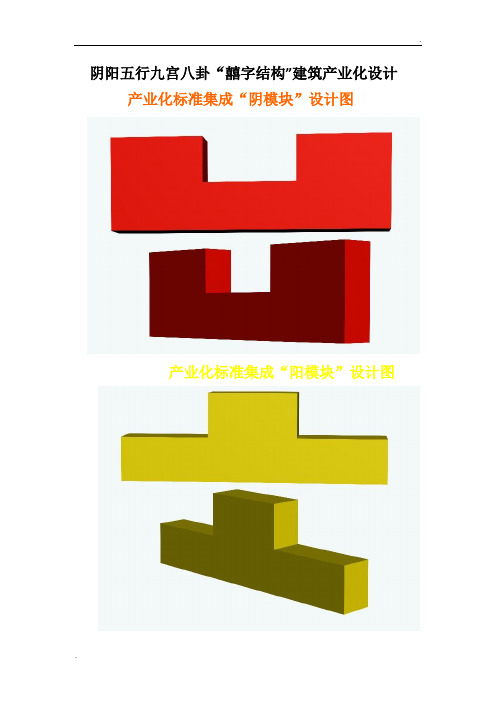 阴阳五行九宫八卦喜楼产业化建筑设计图解