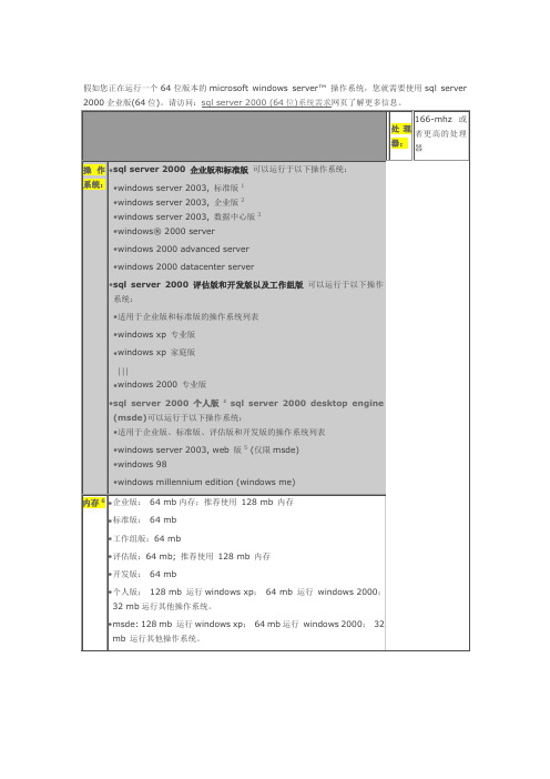 安装硬件和软件的基本要求