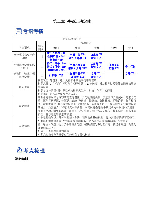 2023年高考物理一轮复习《牛顿运动定律的综合应用(讲)》