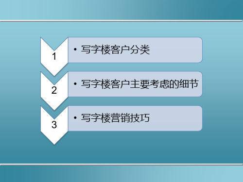 深圳写字楼的客户特点及营销技巧