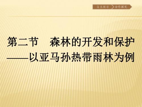 2018-2019学年人教版必修三2.2森林的开发和保护——以亚马孙热带雨林为例课件(31张)