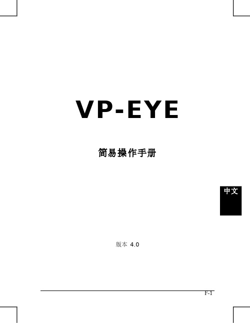 VP-EYE简易操作手册说明书