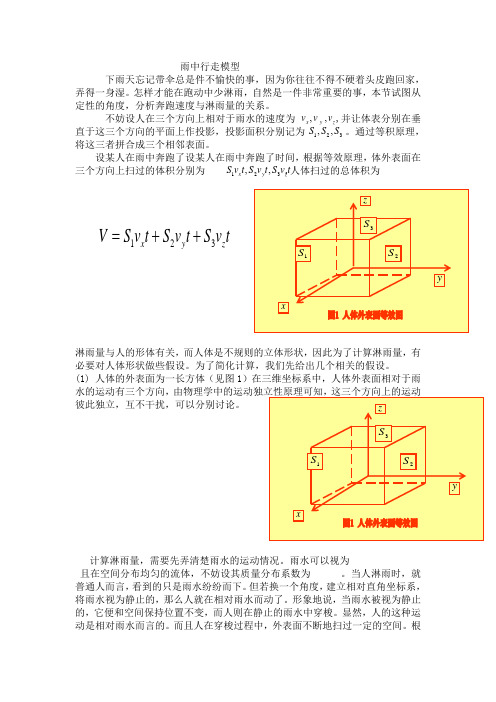 雨中行走模型