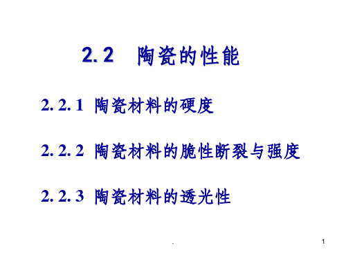 陶瓷的性能PPT课件