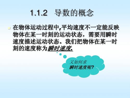 【数学】3.1.2《导数的概念》