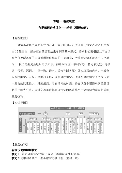 【高考新风向】专题一 语法填空-有提示词语法填空2-英语二轮总复习讲义(学生版)