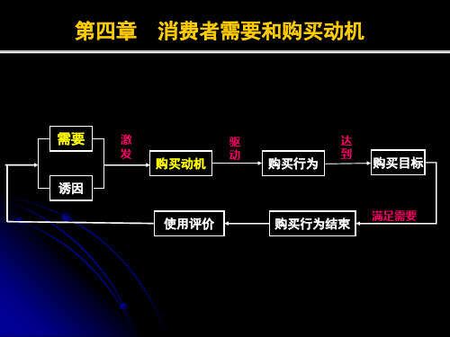 消费者行为学第4章---消费者的需要和动机