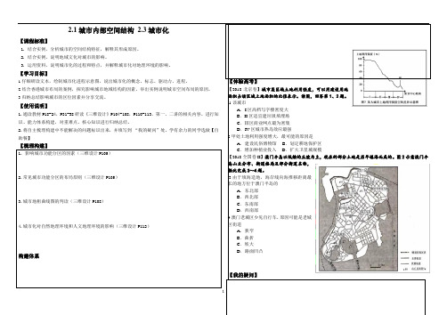 高中地理 山东省新高考高三一轮复习城市化 学案