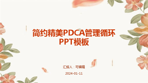 简约精美PDCA管理循环PPT模板