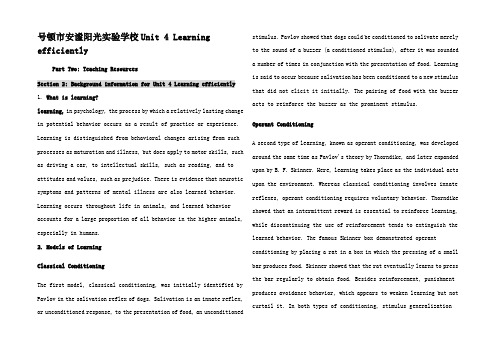 高中英语Unit 4 Learning efficiently背景知识 (2)