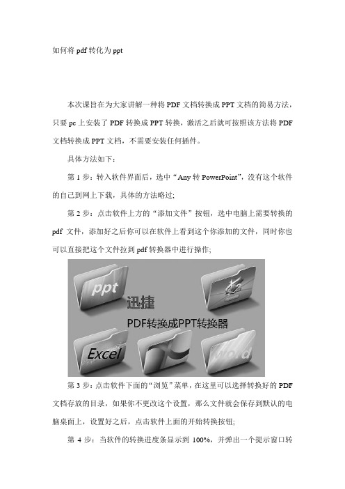 pdf怎么转换成ppt格式文档