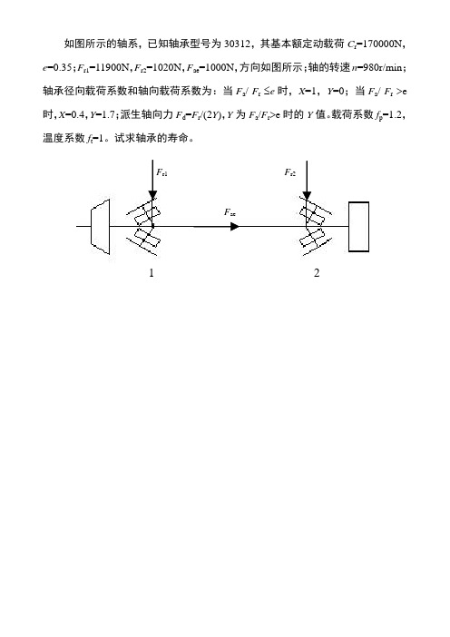 机械设计滚动轴承计算题