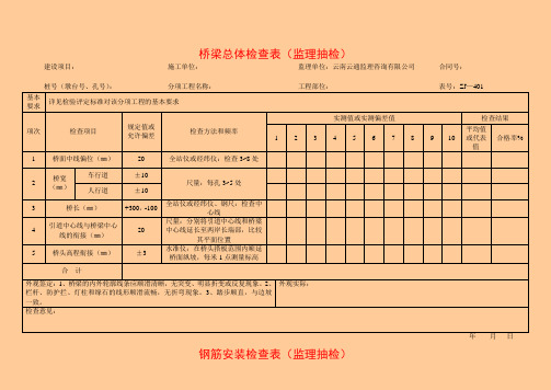 5.5桥梁工程检查表(ZJ401~540)