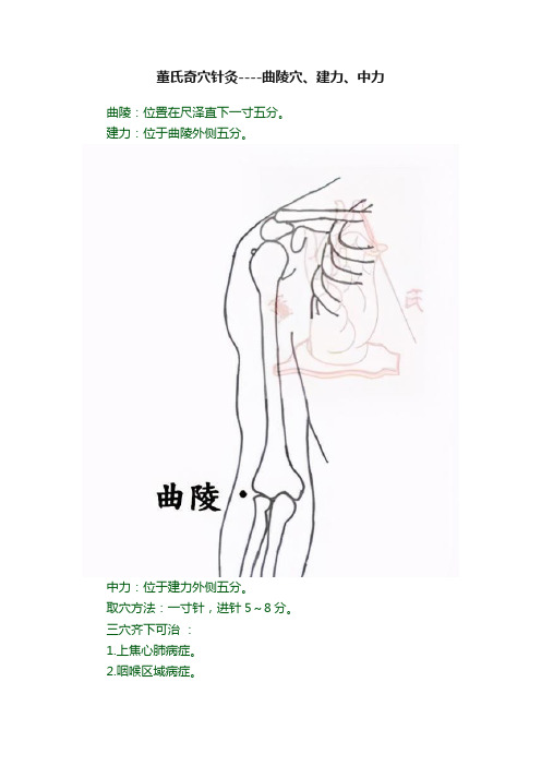 董氏奇穴针灸----曲陵穴、建力、中力