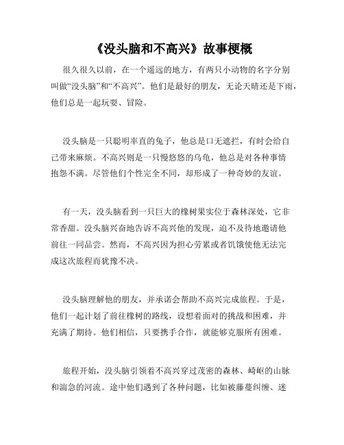 《没头脑和不高兴》故事梗概