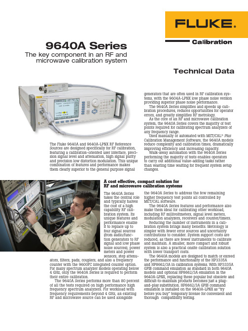 波谷 9640A系列 RF 和微波校准设备手册说明书