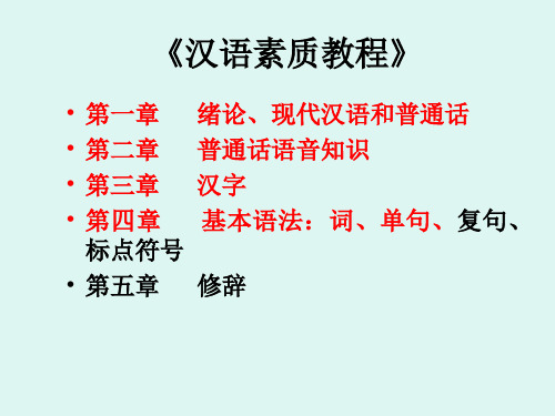 第一章 绪论、现代汉语和普通话共71页PPT资料