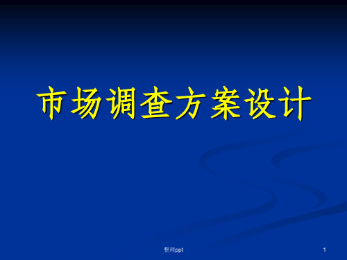 《市场调查策划书》PPT课件