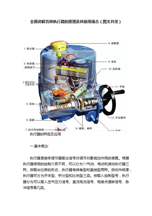 全面讲解各种执行器的原理及其使用场合（图文并茂）