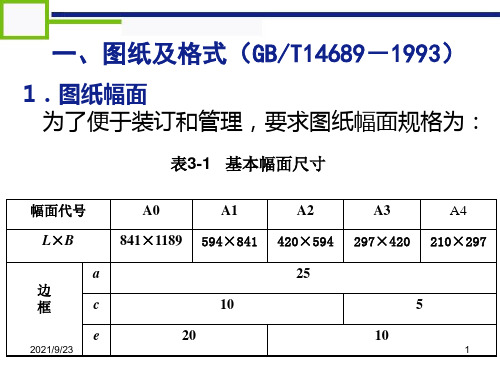 简单机械制图国家标准