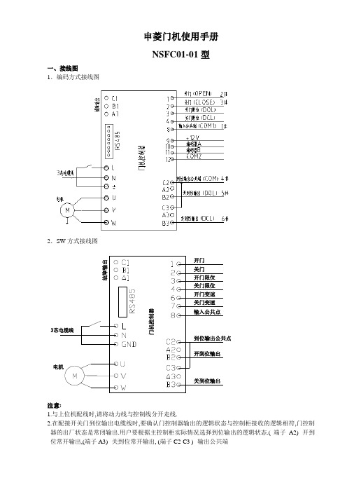 各类门机调试手册