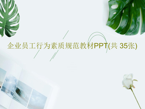 企业员工行为素质规范教材PPT(共 35张)共38页PPT