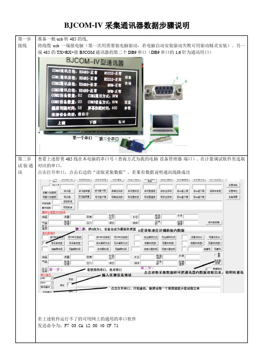 BJCOM-IV采集通讯器数据步骤说明