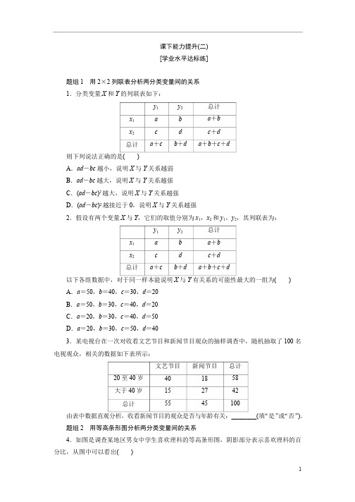 高中数学人教A版选修-创新应用课下能力提升(二)含解析b