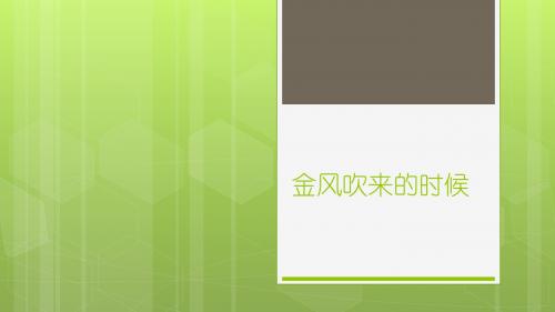 湖南文艺出版社高中音乐选修(音乐与舞蹈)金风吹来的时候_课件1