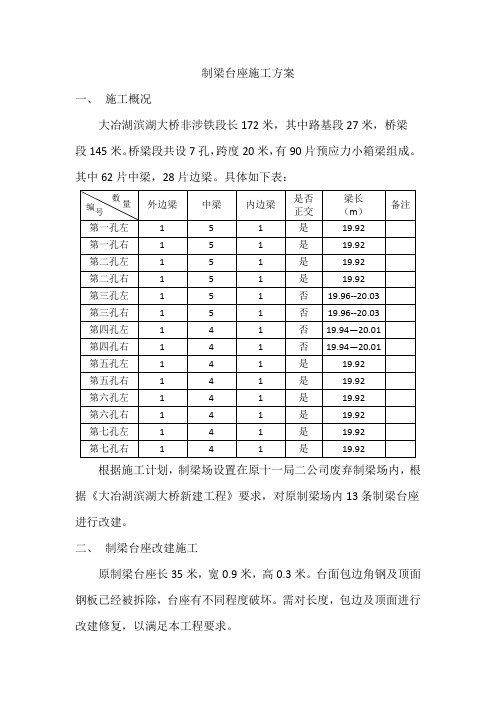 制梁台座施工方案