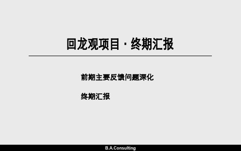 北京市昌平区城开回龙观项目段市场定位及产品规划建议报告