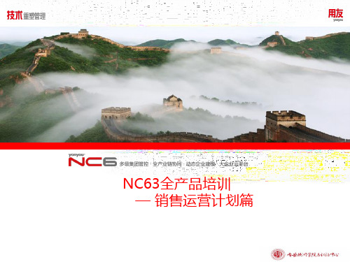 用友NC产品培训-销售运营计划