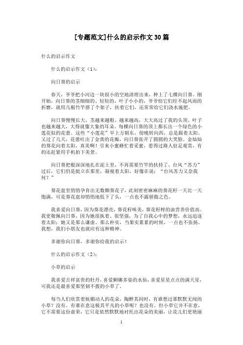 [专题范文]什么的启示作文30篇