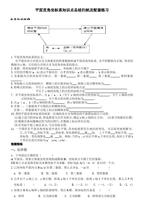 七年级下册数学第六章平面直角坐标系知识点总结