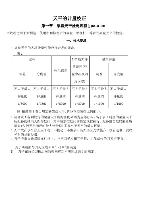 天平的计量校正天平如何计量校正