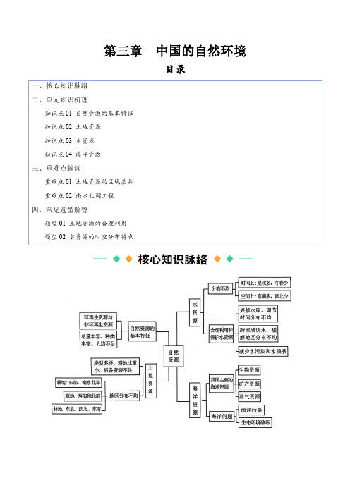 第三章中国的自然资源(填空版)