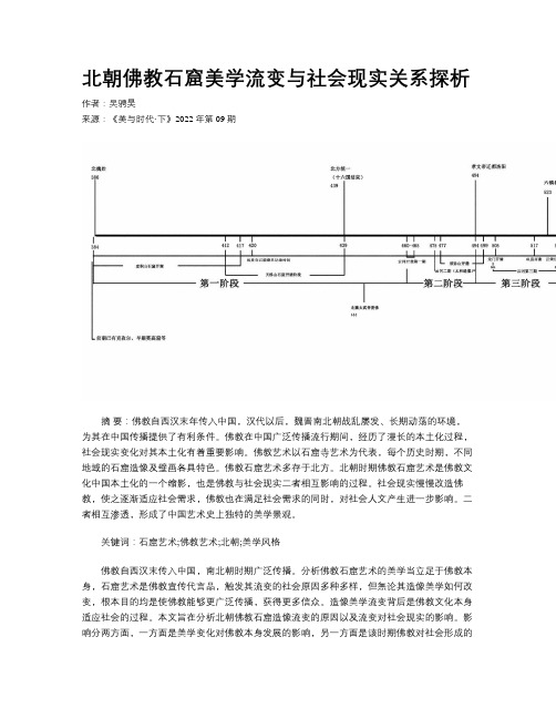 北朝佛教石窟美学流变与社会现实关系探析